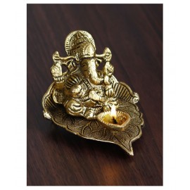 eCraftIndia Showpiece Steel Ganesha Idol 12 x 10 cms Pack of 1