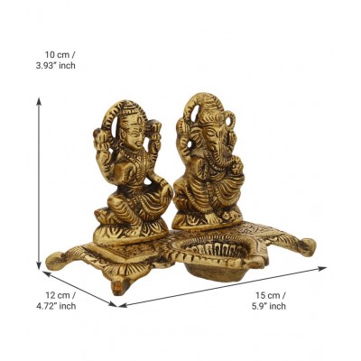 eCraftIndia Showpiece Steel Ganesha Idol 15 x 12 cms Pack of 1