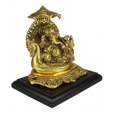 eCraftIndia Showpiece Steel Ganesha Idol 17 x 12 cms Pack of 1