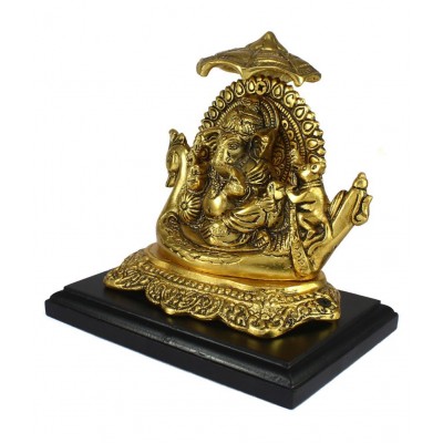 eCraftIndia Showpiece Steel Ganesha Idol 17 x 12 cms Pack of 1