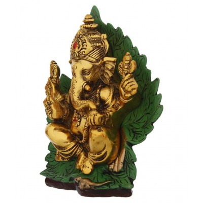 eCraftIndia Showpiece Steel Ganesha Idol 17 x 8 cms Pack of 1