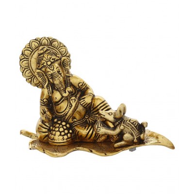 eCraftIndia Showpiece Steel Ganesha Idol 21 x 11 cms Pack of 1