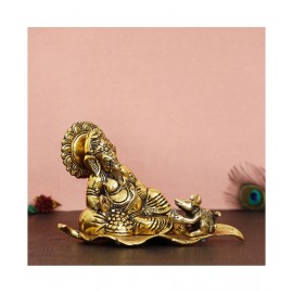 eCraftIndia Showpiece Steel Ganesha Idol 21 x 11 cms Pack of 1