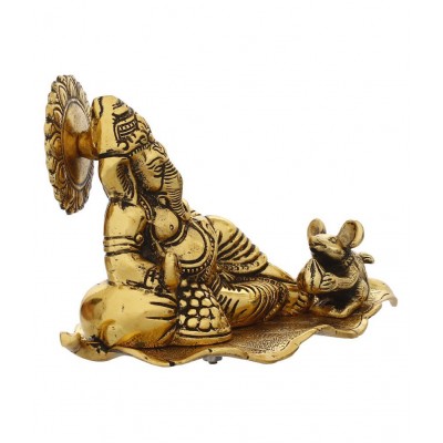 eCraftIndia Showpiece Steel Ganesha Idol 21 x 11 cms Pack of 1