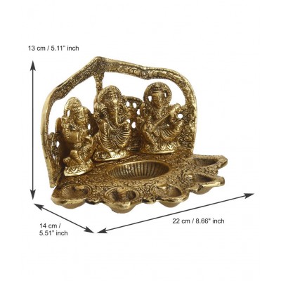 eCraftIndia Showpiece Steel Ganesha Idol 22 x 14 cms Pack of 1
