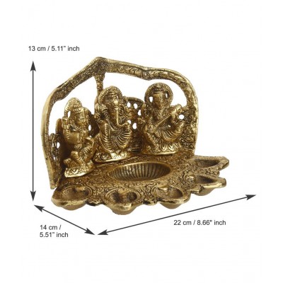 eCraftIndia Showpiece Steel Ganesha Idol 22 x 14 cms Pack of 1