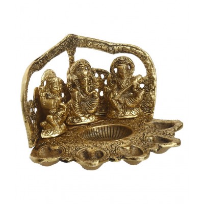 eCraftIndia Showpiece Steel Ganesha Idol 22 x 14 cms Pack of 1