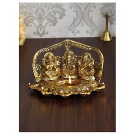 eCraftIndia Showpiece Steel Ganesha Idol 22 x 14 cms Pack of 1