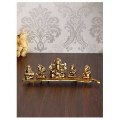 eCraftIndia Showpiece Steel Ganesha Idol 28 x 9 cms Pack of 1