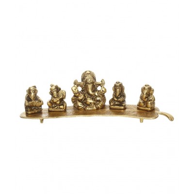 eCraftIndia Showpiece Steel Ganesha Idol 28 x 9 cms Pack of 1