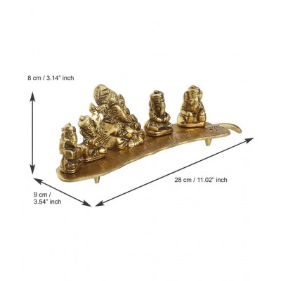 eCraftIndia Showpiece Steel Ganesha Idol 28 x 9 cms Pack of 1