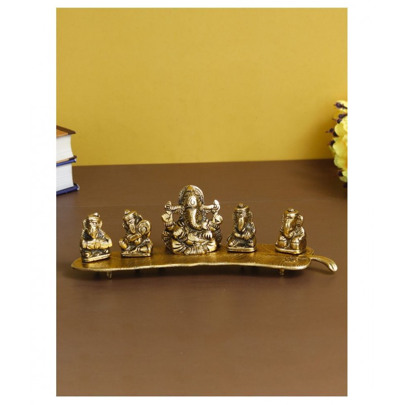 eCraftIndia Showpiece Steel Ganesha Idol 28 x 9 cms Pack of 1