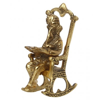 eCraftIndia Showpiece Steel Ganesha Idol 6 x 10 cms Pack of 1