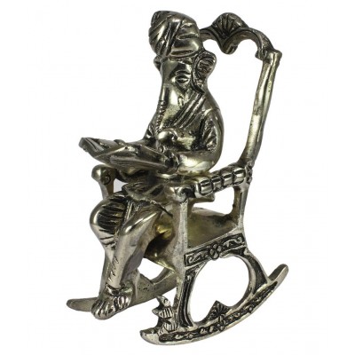 eCraftIndia Showpiece Steel Ganesha Idol 7 x 12 cms Pack of 1