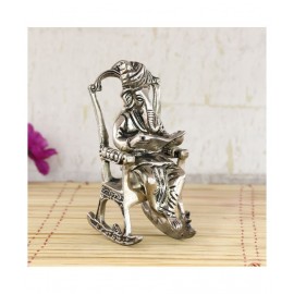 eCraftIndia Showpiece Steel Ganesha Idol 7 x 12 cms Pack of 1