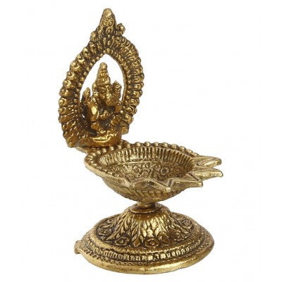 eCraftIndia Showpiece Steel Ganesha Idol 7 x 8 cms Pack of 1