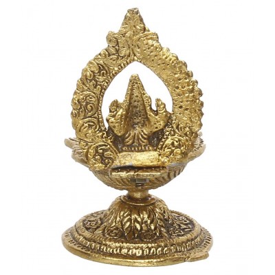 eCraftIndia Showpiece Steel Ganesha Idol 7 x 8 cms Pack of 1