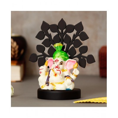 eCraftIndia Showpiece Wood Ganesha Idol 12 x 6 cms Pack of 1