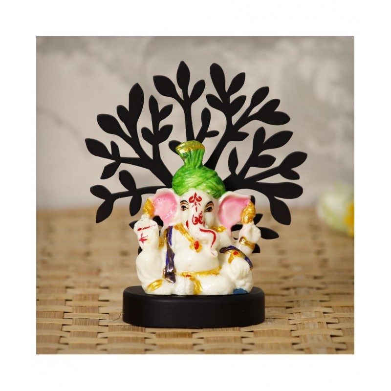 eCraftIndia Showpiece Wood Ganesha Idol 12 x 6 cms Pack of 1