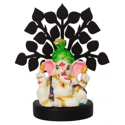eCraftIndia Showpiece Wood Ganesha Idol 12 x 6 cms Pack of 1
