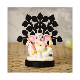 eCraftIndia Showpiece Wood Ganesha Idol 12 x 6 cms Pack of 1