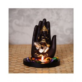eCraftIndia Showpiece Wood Ganesha Idol 15 x 15 cms Pack of 1