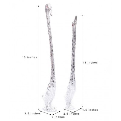 eCraftIndia Silver Aluminium Figurines - Pack of 2