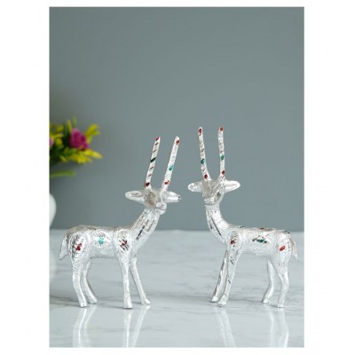 eCraftIndia Silver Mix Metal Figurines - Pack of 2