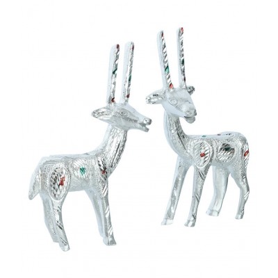 eCraftIndia Silver Mix Metal Figurines - Pack of 2