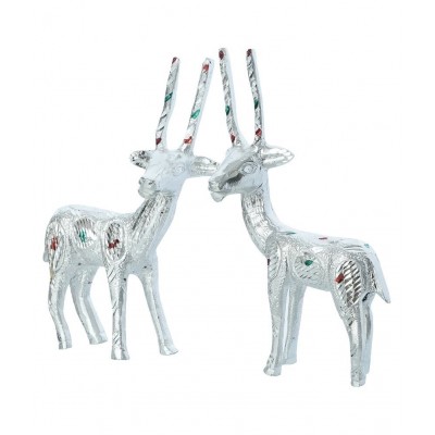 eCraftIndia Silver Mix Metal Figurines - Pack of 2