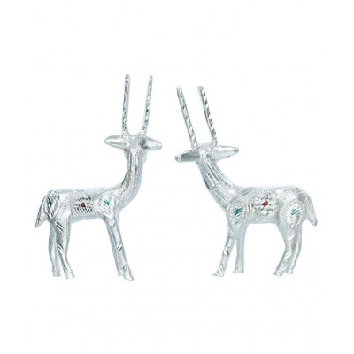 eCraftIndia Silver Mix Metal Figurines - Pack of 2