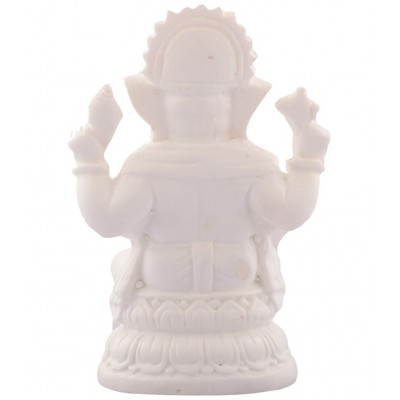 eCraftIndia White Polyresin Chaturbhuj Showpiece