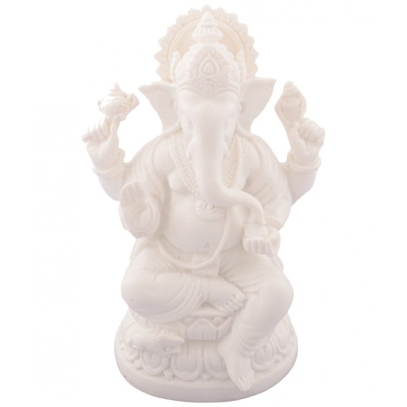 eCraftIndia White Polyresin Chaturbhuj Showpiece