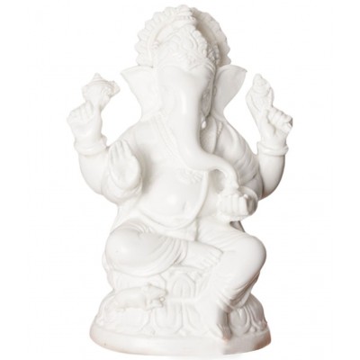 eCraftIndia White Polyresin Chaturbhuj Showpiece
