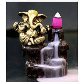 iHandikart Multicolour Polyresin Ganesha Smoke Backflow - Pack of 1