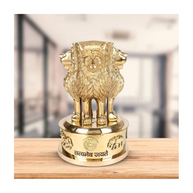 indian art valley Gold Brass Figurines - Pack of 1