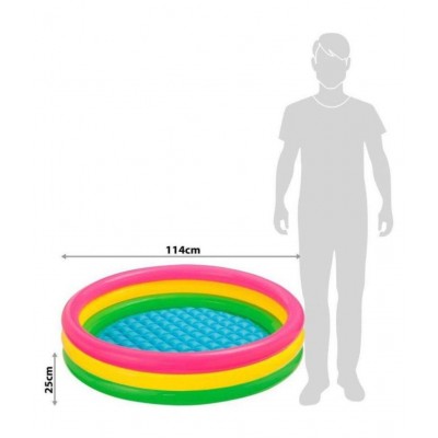 jk int Intex Baby Tub Kids Swimming Pool Inflatable 4 feet 45*10 Relax your child Bath Toy  (Multicolor)