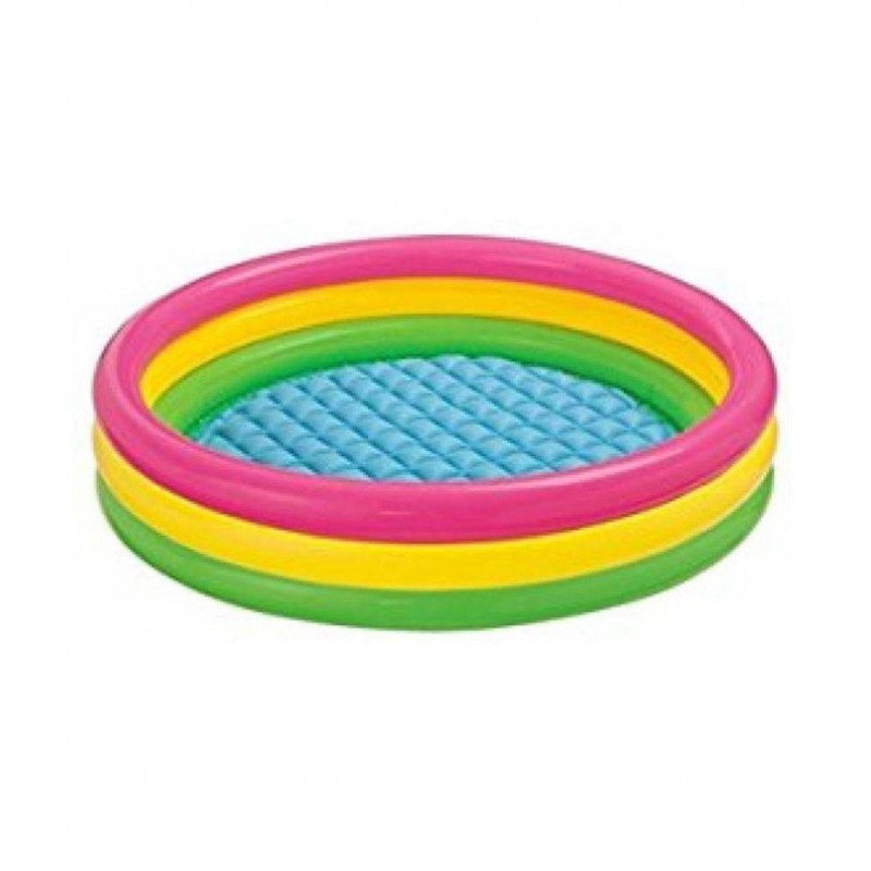 jk int Intex Baby Tub Kids Swimming Pool Inflatable 4 feet 45*10 Relax your child Bath Toy  (Multicolor)