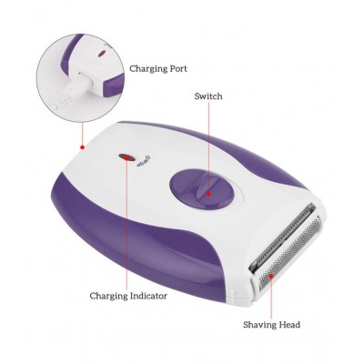 Rechargeable Ladies Shaver - Epilator / Hair remover + Free Gift