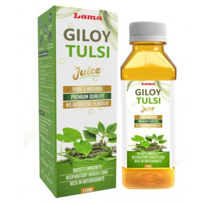 lama Giloy Tulsi Juice Liquid 1000 ml Pack Of 2