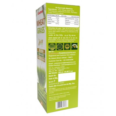 lama Wheat Grass Juice Liquid 500 ml Pack Of 2