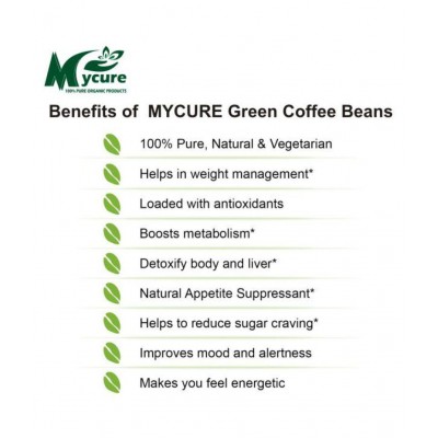 mycure Organic Green Coffee Beans 50gm Pack of 2 100 gm Unflavoured Pack of 2