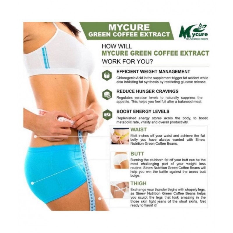 mycure Organic Green Coffee Powder 100gm + 100gm Free 200 gm Unflavoured Single Pack