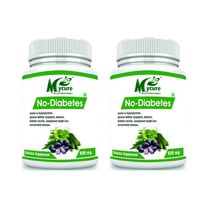 mycure Premium Quality No Diabetes Extract 800 mg Unflavoured Pack of 2