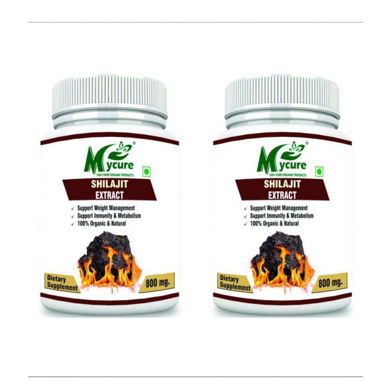 mycure Premium Quality Shilajit Extract 800 mg Pack of 2