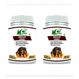 mycure Premium Quality Shilajit Extract 800 mg Unflavoured Pack of 2