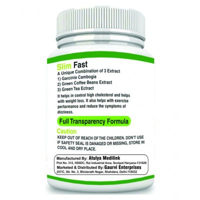 mycure Premium Quality Slim Fast Extract for Fat Burn 800 mg Fat Burner Capsule Pack of 2