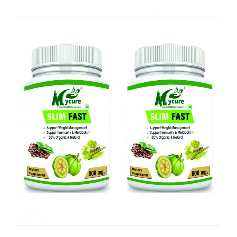 mycure Premium Quality Slim Fast Extract for Fat Burn 800 mg Fat Burner Capsule Pack of 2