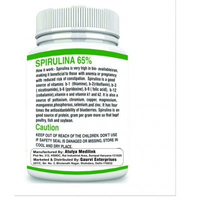 mycure Premium Quality Spirulina Extract 800 mg Fat Burner Capsule