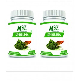 mycure Premium Quality Spirulina Extract 800 mg Pack of 2